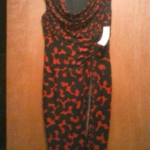 NWT DRESS MAGGY LONDON STRETCH BLACK 8